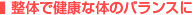 整体で健康な体のバランスに